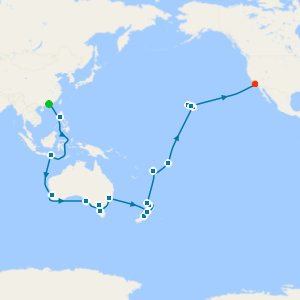 Hong Kong to Los Angeles