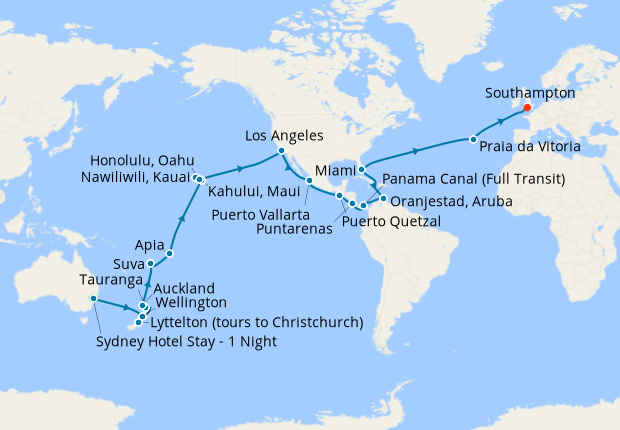 Cruise Itinerary Map