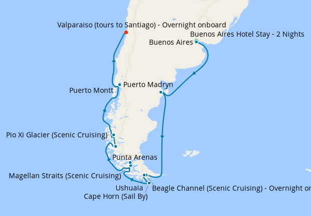 Cruise Itinerary Map