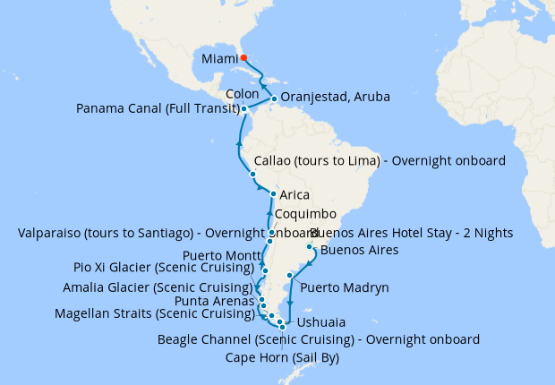 Cruise Itinerary Map
