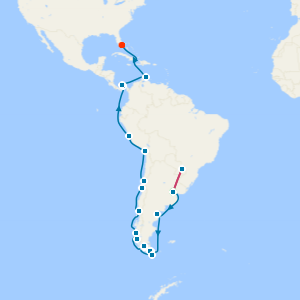 Iguazu Falls, South American Capitals, Chilean Fjords & Panama Canal with Stays