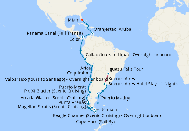 Cruise Itinerary Map