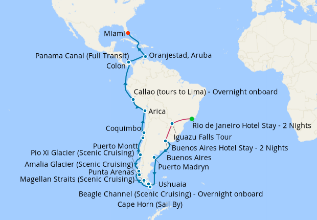 Cruise Itinerary Map