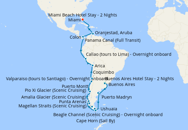 Cruise Itinerary Map