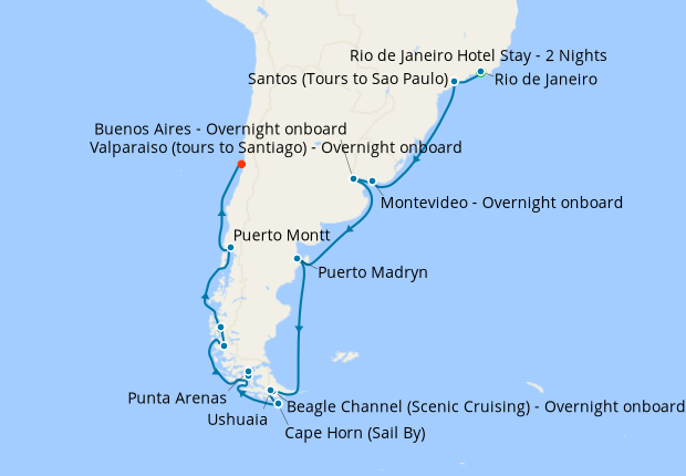 Cruise Itinerary Map