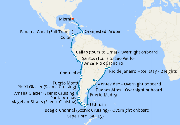 Cruise Itinerary Map