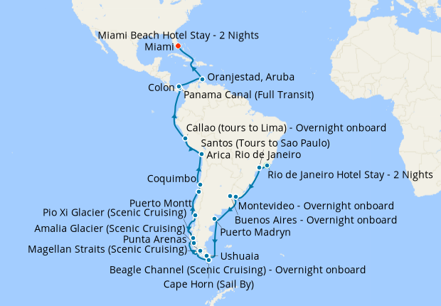Cruise Itinerary Map