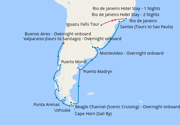 Cruise Itinerary Map