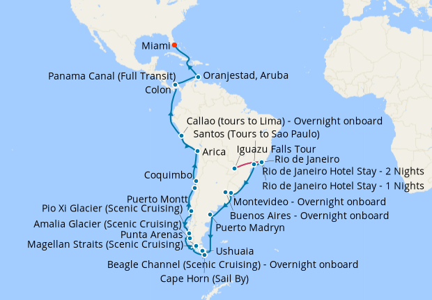 Cruise Itinerary Map