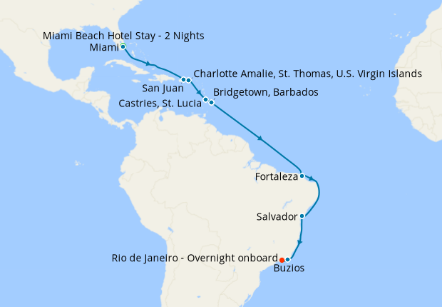 Cruise Itinerary Map
