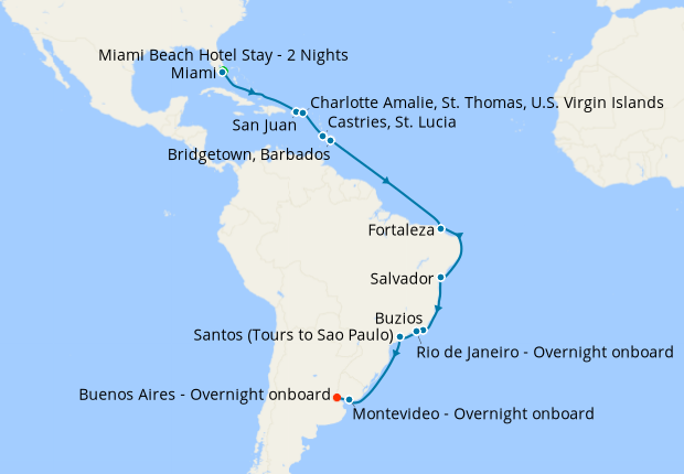 Cruise Itinerary Map