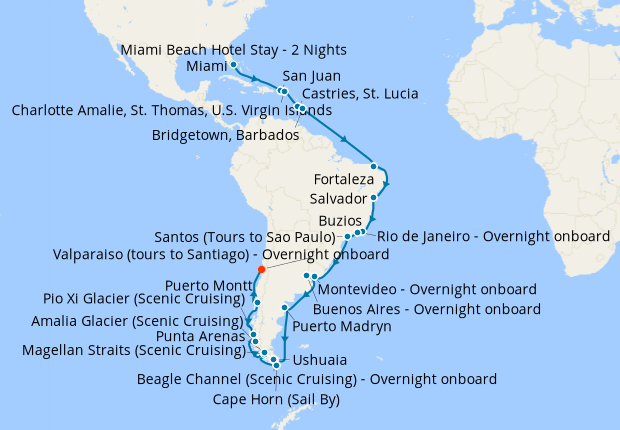 Cruise Itinerary Map