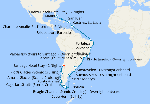 Cruise Itinerary Map