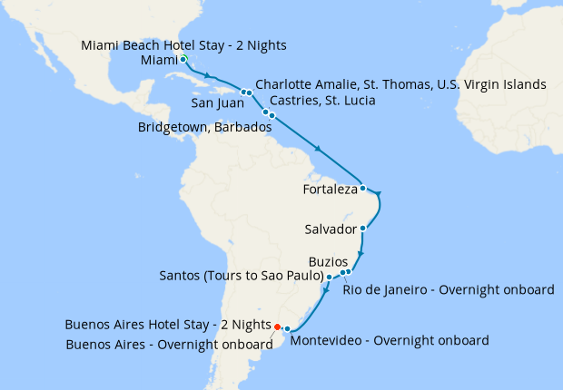 Cruise Itinerary Map