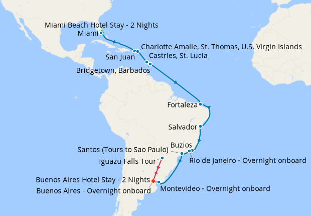 Cruise Itinerary Map