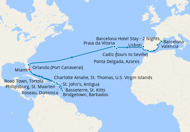 Cruise Itinerary Map