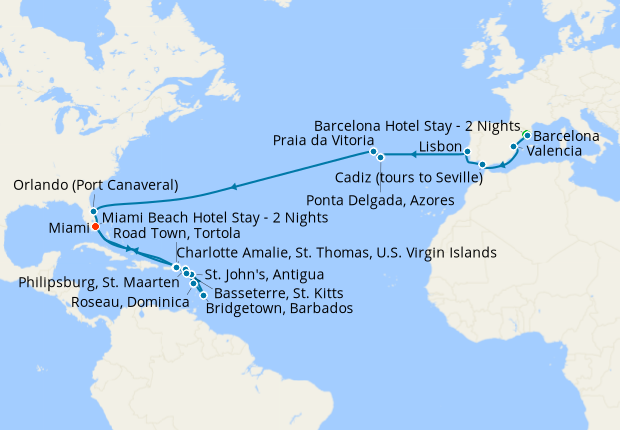 Cruise Itinerary Map