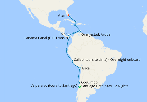 Cruise Itinerary Map