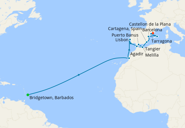 Cruise Itinerary Map