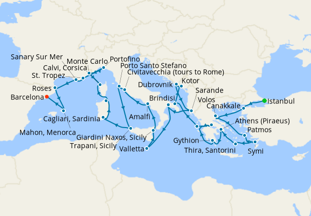 Cruise Itinerary Map