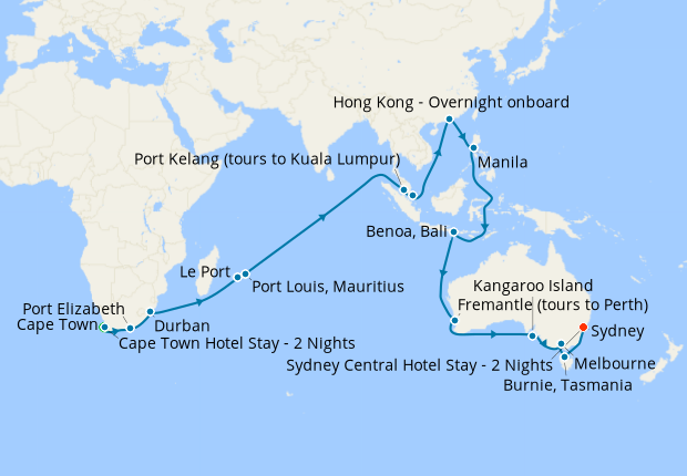 Cruise Itinerary Map