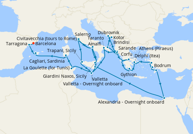 Cruise Itinerary Map