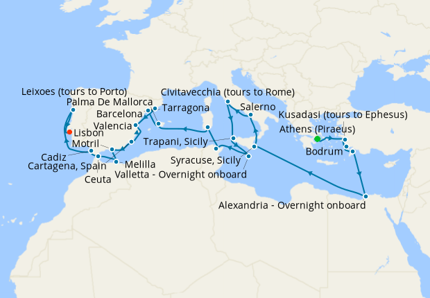 Cruise Itinerary Map