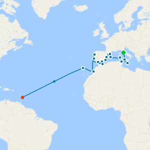 Mediterranean Isles, Spain & Atlantic Crossing from Civitavecchia to Barbados