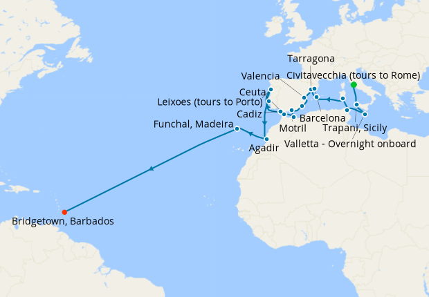 Cruise Itinerary Map