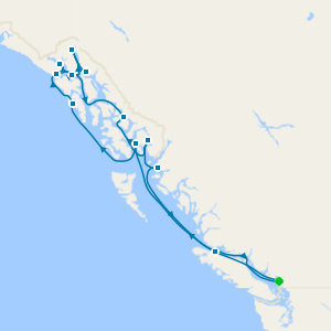 Glacier Bay, Fjords & Inside Passage - Vancouver R/trip
