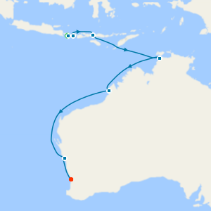 Australia & South Asia Westbound from Bali - Fly Cruise
