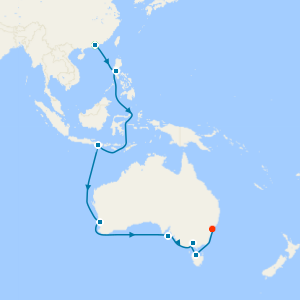 Hong Kong City Stay, Symphony of Lights and Wonders of Australia to to Sydney
