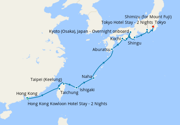 Cruise Itinerary Map