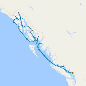 Glacier Bay, Fjords & Inside Passage with Three Night Vancouver Stay & Grouse Mountain Tour