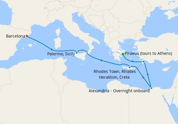 Cruise Itinerary Map