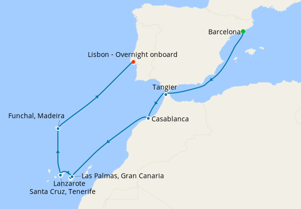 Cruise Itinerary Map