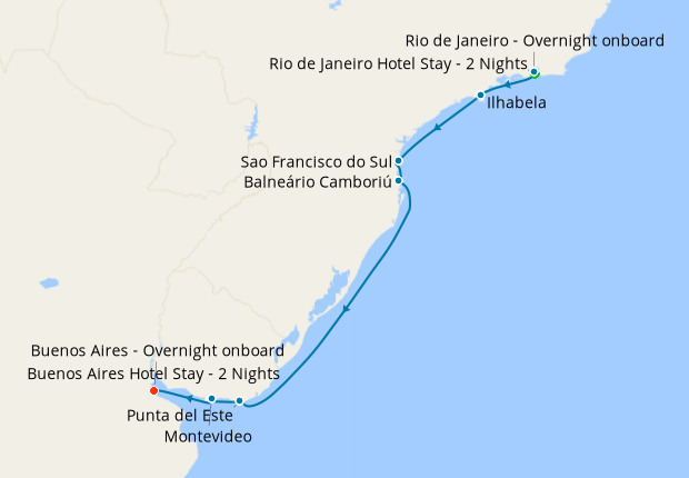 Cruise Itinerary Map