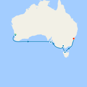 Perth, Tasmania and Melbourne to Sydney with Stays