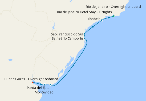 Cruise Itinerary Map
