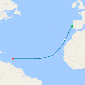 Atlantic Westbound from Lisbon - Fly Cruise