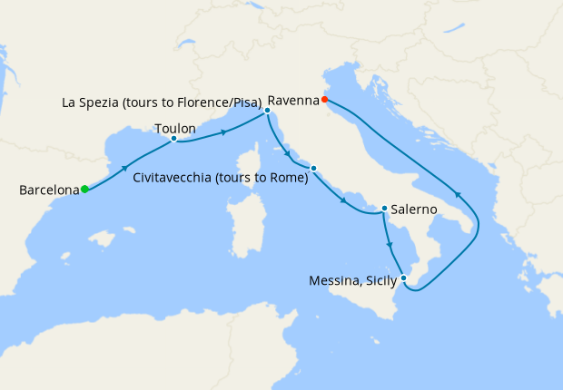 Cruise Itinerary Map