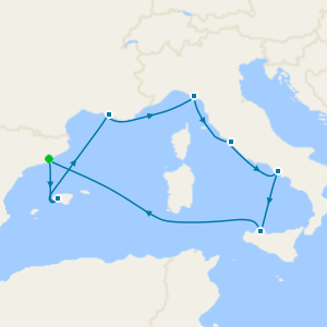 Spain, Italy & France from Barcelona