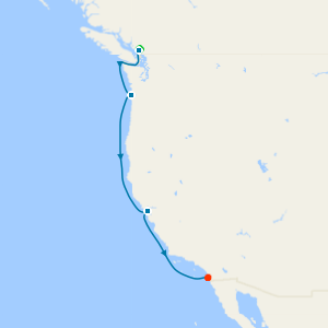 Pacific Northwest from Vancouver to San Diego with a 2 night pre cruise stay in Vancouver