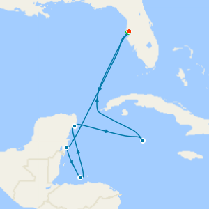 Western Caribbean with a 2 night pre cruise stay in Tampa