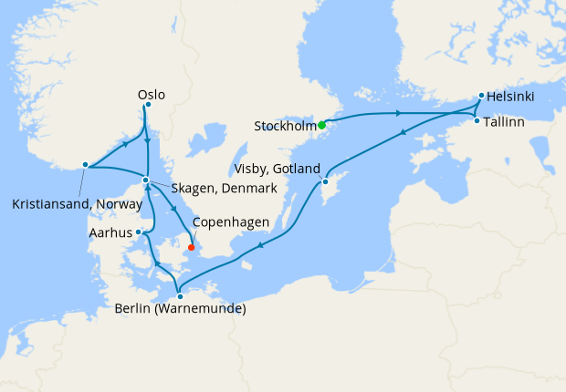 Cruise Itinerary Map