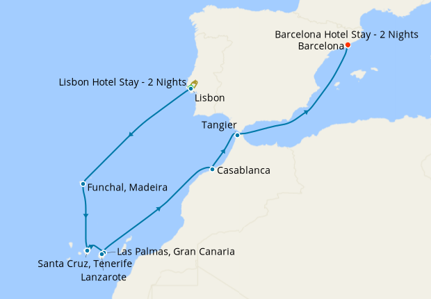 Cruise Itinerary Map