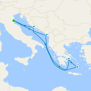 Greece, Croatia & Adriatic from Ravenna