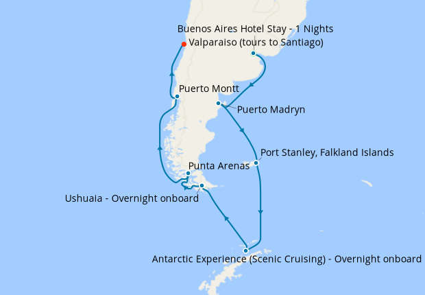 Cruise Itinerary Map