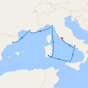 Best of Italy & France from Barcelona with a 2 night pre-cruise stay