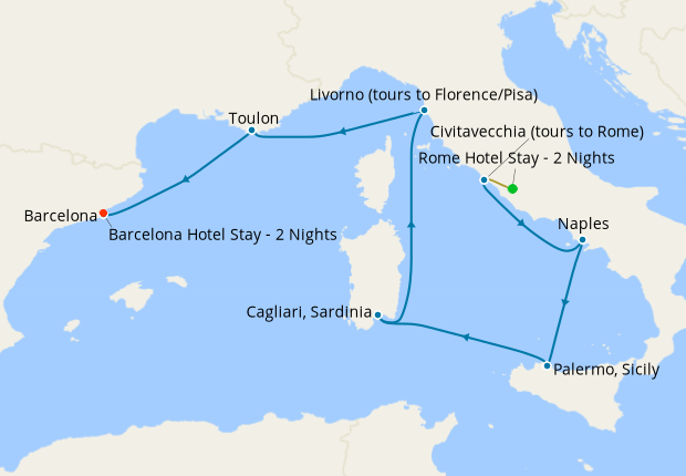 Cruise Itinerary Map
